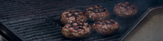 burgers on the grill