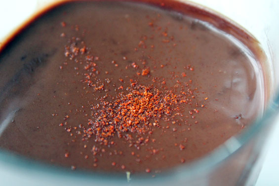 Dark Chocolate Chile Pudding