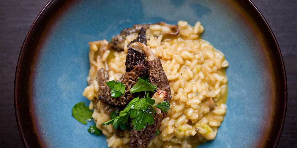 Morel Risotto with Caramelized Onion Butter
