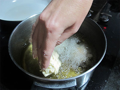 Frying Truffle Beignets