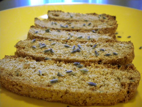 Lavender blossom biscotti