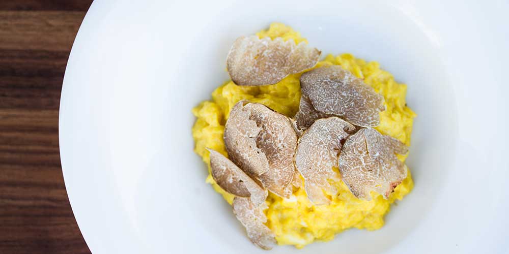 Soft Scrambled Eggs w/ White Alba Truffle