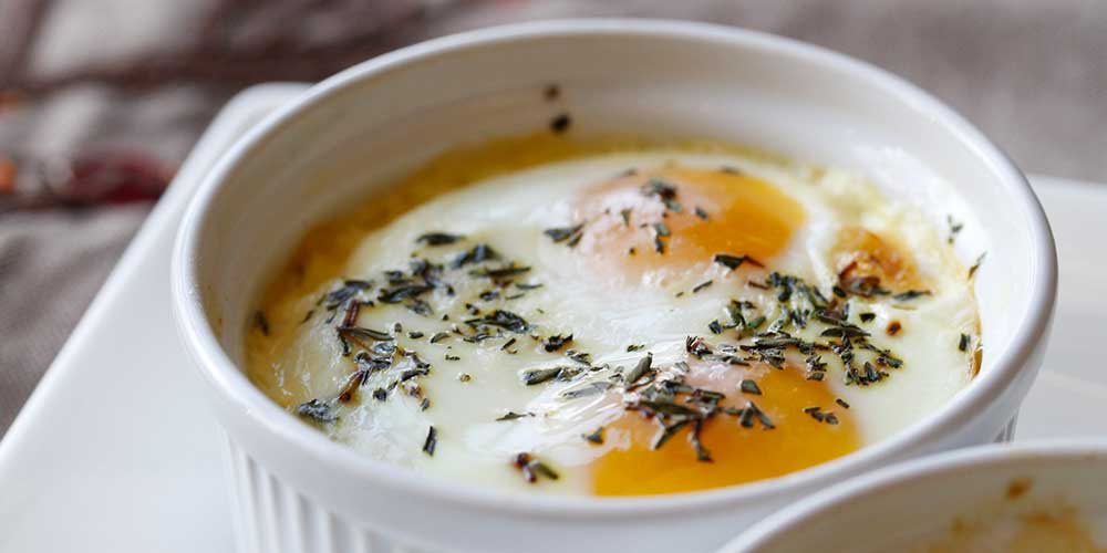 Baked Eggs with Morels