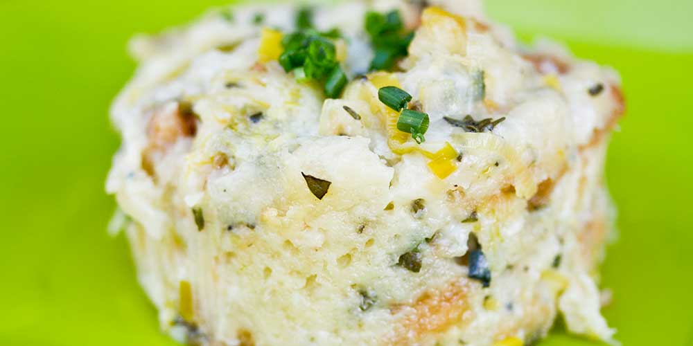 Blue Cheese Bread Pudding