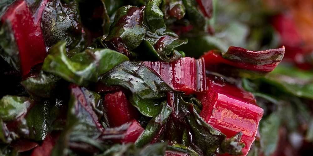 Cherry Chutney Chard with Rice & Beans