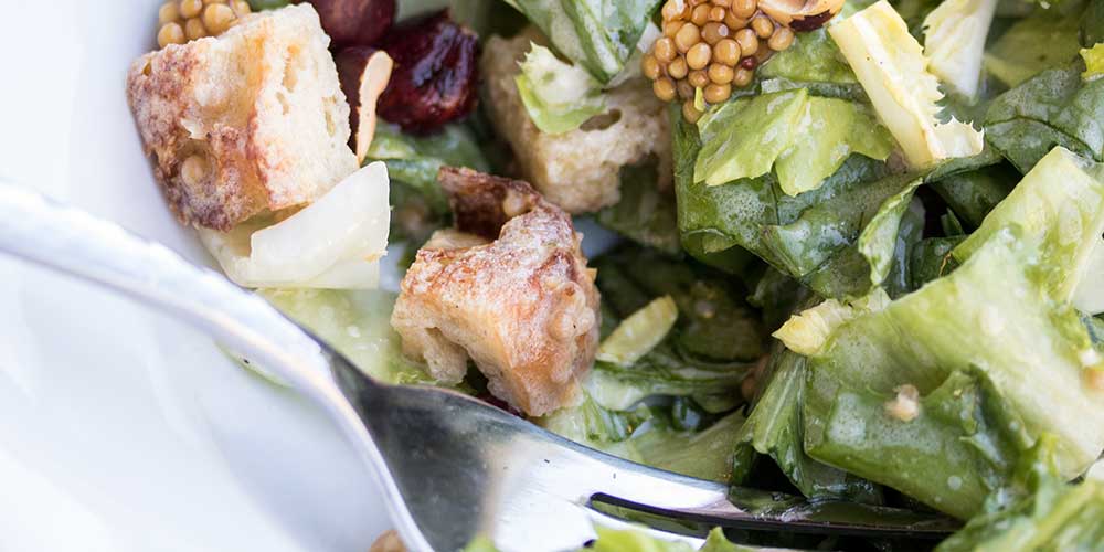 Escarole, Toasted Hazelnut & Pickled Mustard Seed Salad