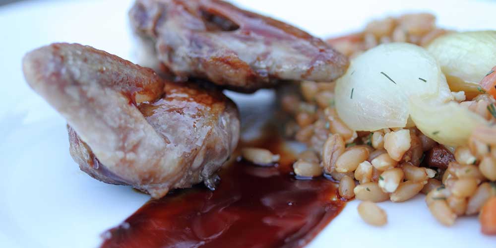 Quail & Farro Appetizer