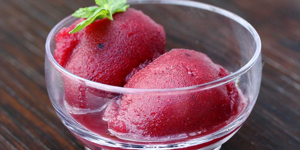 Ginger Huckleberry Sorbet