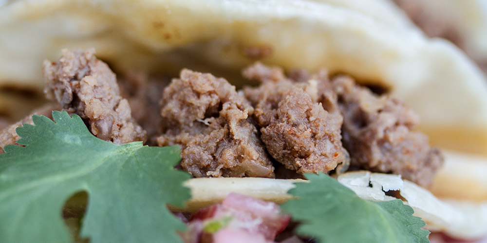 Goat Tacos w/ Cherry-Rhubarb Salsa