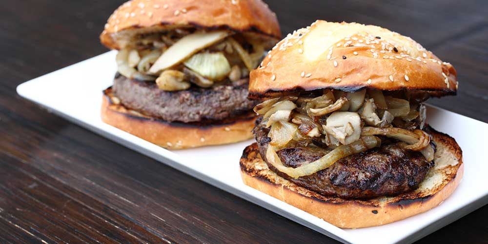 kobe beef burgers Porcini Onion