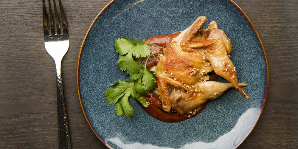 Quail with Mole Sauce