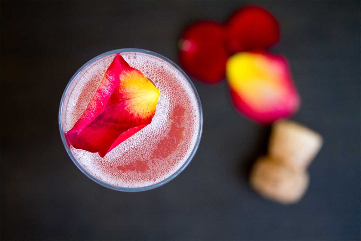 Rose Bellini Cocktail