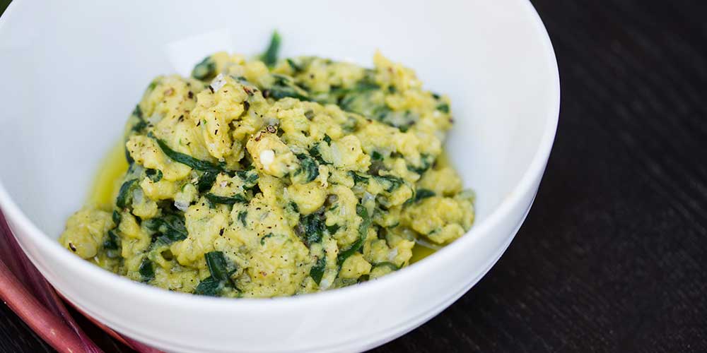 French-Style Scrambled Eggs w/ Wild Ramps