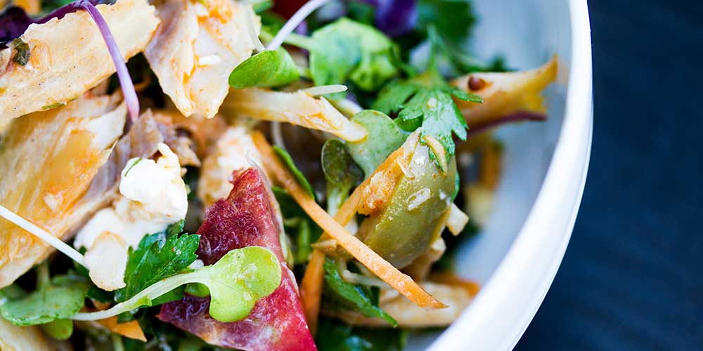 Smoked Trout Salad with Pine Nut Paprika Vinaigrette