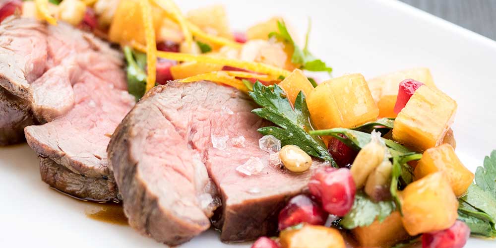 Tenderloin of Veal w/ Persimmon Salad