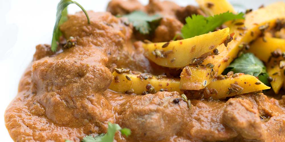 Wild Boar Masala Curry with Pickled Green Mango