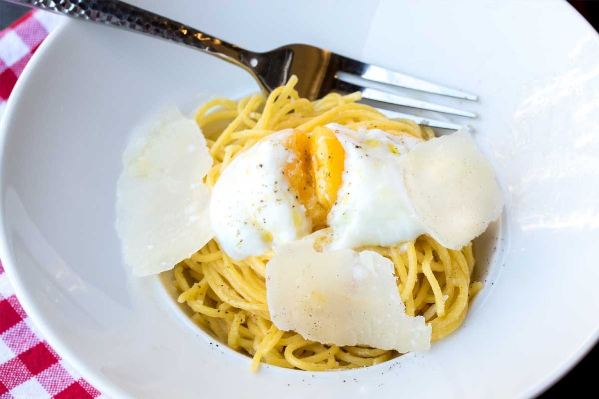 Spaghetti with 65°C Egg, Truffle & Parmesan