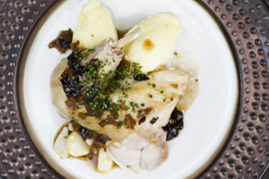 Milk-Poached Poulet Rouge with Truffle Sauce