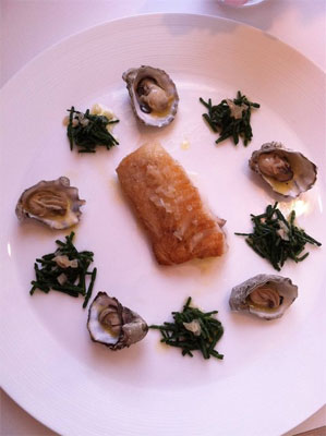 Oysters, Black Cod, Sea Beans