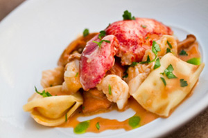 Parsnip Agnolotti with Lobster & Chanterelle Mushrooms
