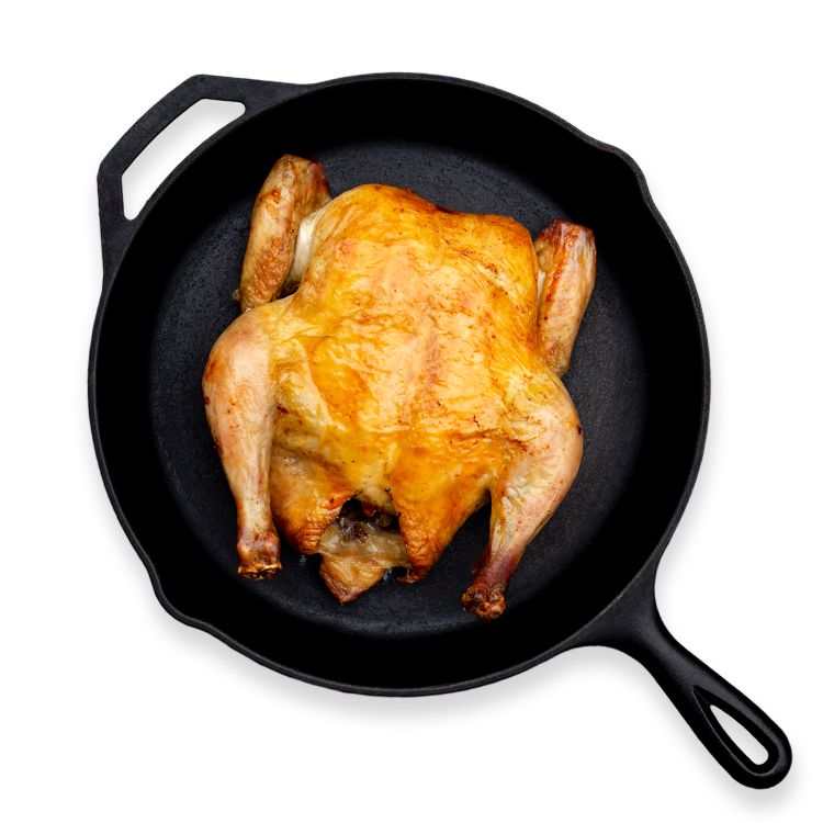 Roast Chicken in Pan